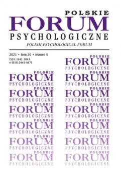 Polskie Forum Psychologiczne tom 26 numer 4