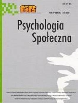 Psychologia SpoÅ‚eczna nr 2(17)/2011