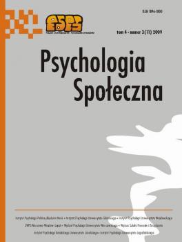 Psychologia SpoÅ‚eczna nr 3(11)/2009