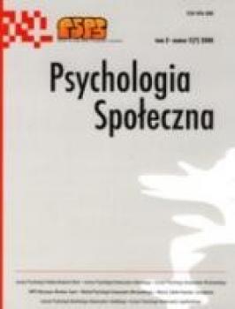 Psychologia SpoÅ‚eczna nr 2(7)/2008