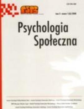 Psychologia SpoÅ‚eczna nr 1(6)/2008