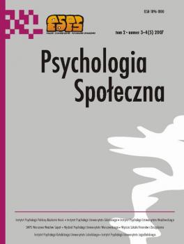 Psychologia SpoÅ‚eczna nr 3-4(5)/2007